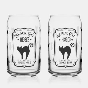 Spooky Cat Lover Drinking Glass