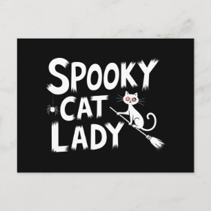 Spooky Cat Mum Spooky Cat Lady Halloween Cat Mum  Postcard
