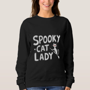 Spooky Cat Mum Spooky Cat Lady Halloween Cat Mum Sweatshirt