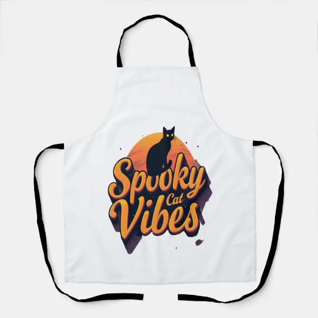 Spooky Cat Vibes 2 Apron (Front)