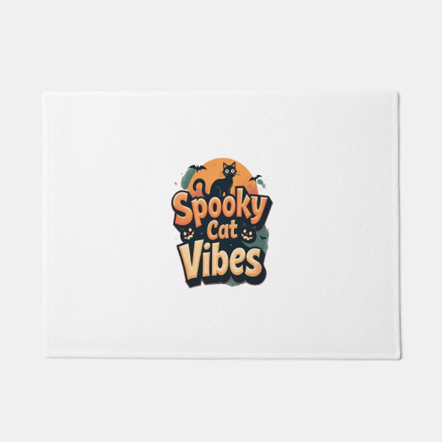 Spooky Cat Vibes Doormat (Front)