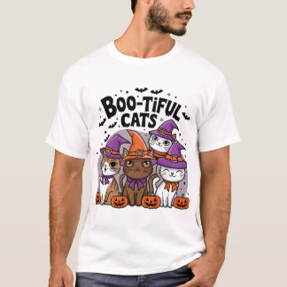 Spooky Cats and Pumpkins T-Shirt