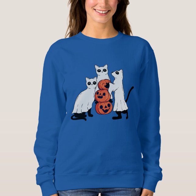 Spooky Cats Halloween Women's Sweatshirt   (Front)
