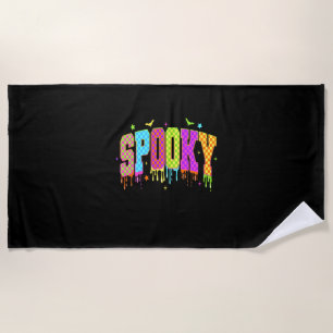 Spooky Checkered Halloween Beach Towel
