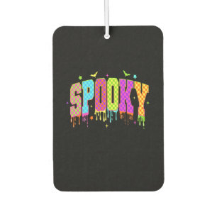Spooky Checkered Halloween Car Air Freshener