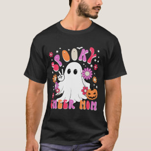 Spooky Cheer Mum Halloween Cheerleader Mama Cheerl T-Shirt