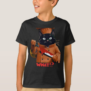 Spooky Chef Cat "What!?" Halloween Kids' T-Shirt