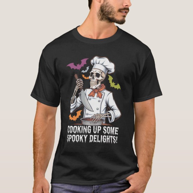 Spooky Chef in Action T-Shirt (Front)