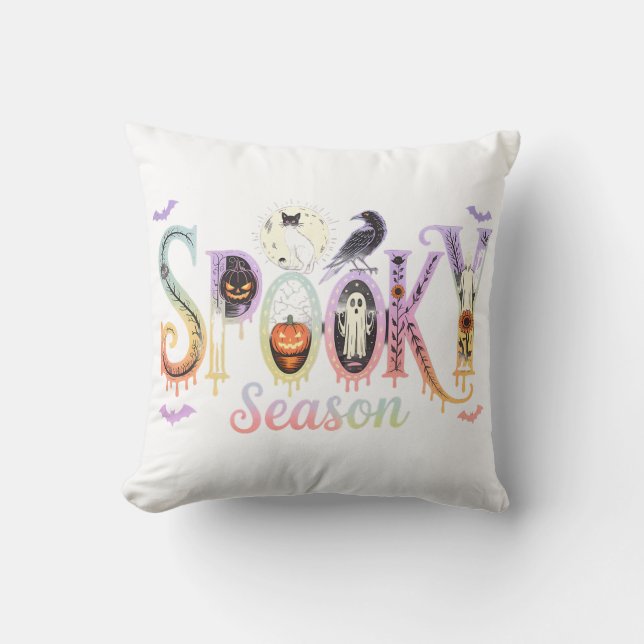 Spooky Chic Halloween Decor Cushion (Front)