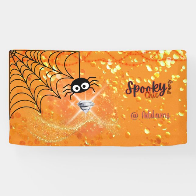 Spooky Chic Halloween Party Banner (Horizontal)