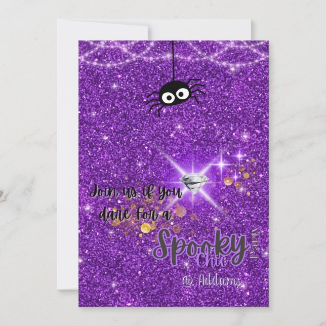 Spooky Chic Halloween Party Invitation (Front)