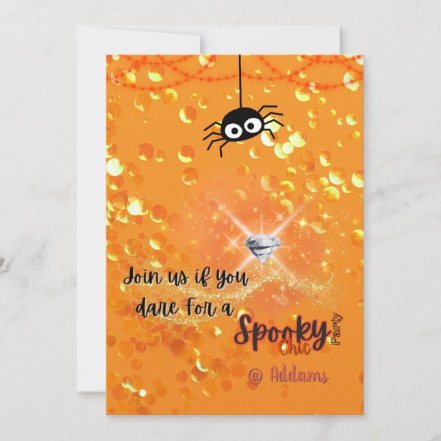 Spooky Chic Halloween Party Invitation (Front)