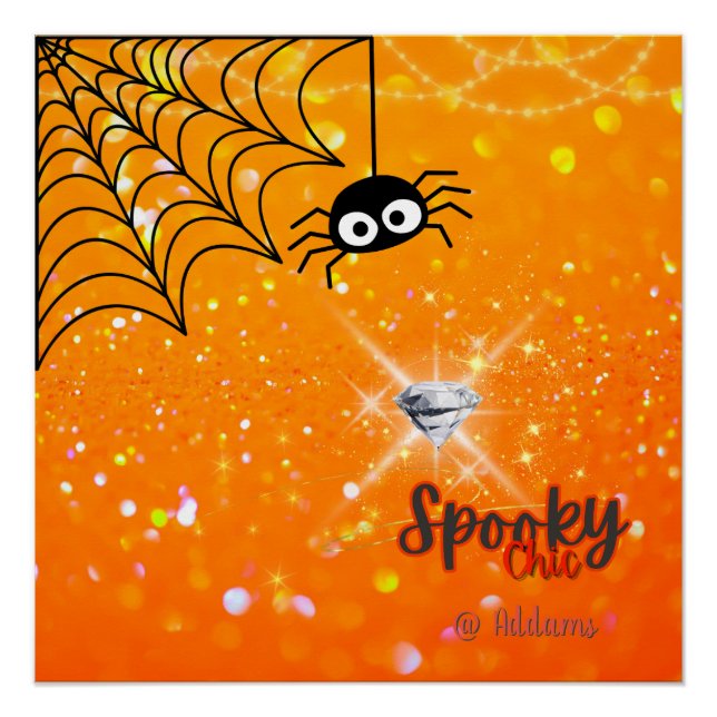 Spooky Chic Halloween Party Poster (Front)