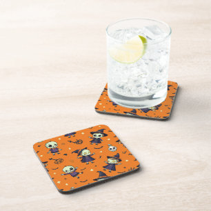 Spooky Chic Halloween Pillow - Frightfully Festive Coaster