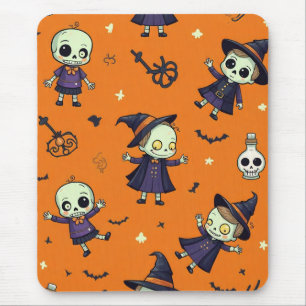 Spooky Chic Halloween Pillow - Frightfully Festive Mouse Pad
