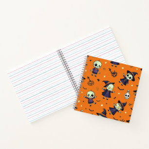 Spooky Chic Halloween Pillow - Frightfully Festive Notebook