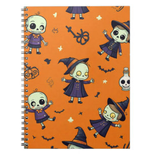 Spooky Chic Halloween Pillow - Frightfully Festive Notebook