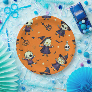 Spooky Chic Halloween Pillow - Frightfully Festive Paper Plate