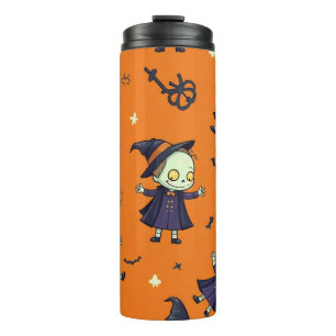 Spooky Chic Halloween Pillow - Frightfully Festive Thermal Tumbler