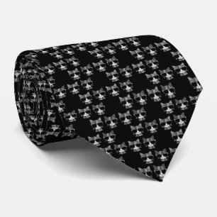 Spooky Chic Tie: Black & Grey Cats in Sunglasses Tie