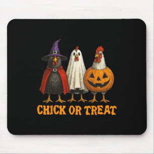 Spooky Chicken Crew Chick Or Treat Funny Halloween Mouse Pad