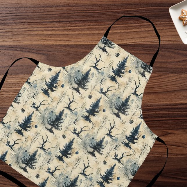 Spooky Christmas Tree Apron (winter forest 1)
