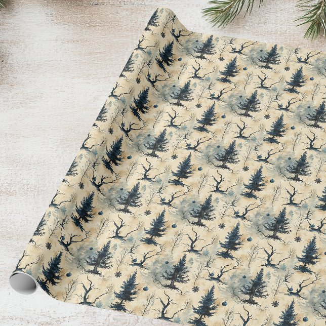 Spooky Christmas Tree Wrapping Paper (Creator Uploaded)