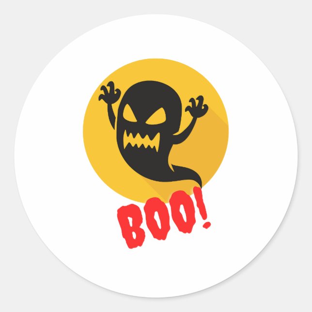 Spooky  classic round sticker (Front)