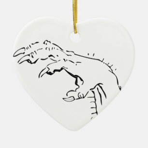 Spooky Claw Hand Eerie Ceramic Ornament