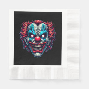Spooky Clown Face Halloween Party Napkin