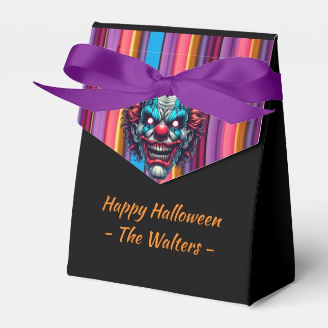 Spooky Clown Halloween Party Favour Box (Front Side)