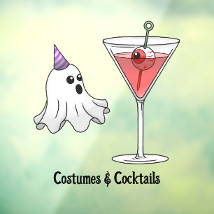 Spooky Cocktail and Cute Party Ghost