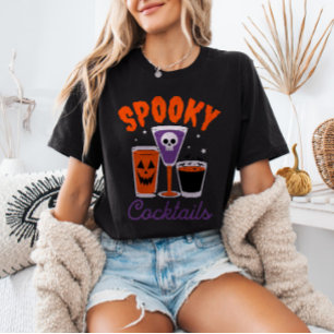 Spooky Cocktails Colourful Haloween Drinks T-Shirt