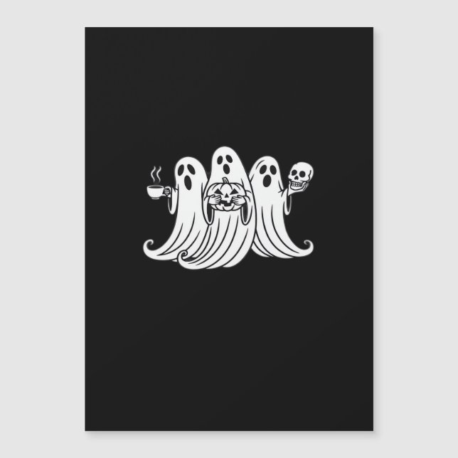 Spooky Coffee Sipping Pumpkin Holding (Front)