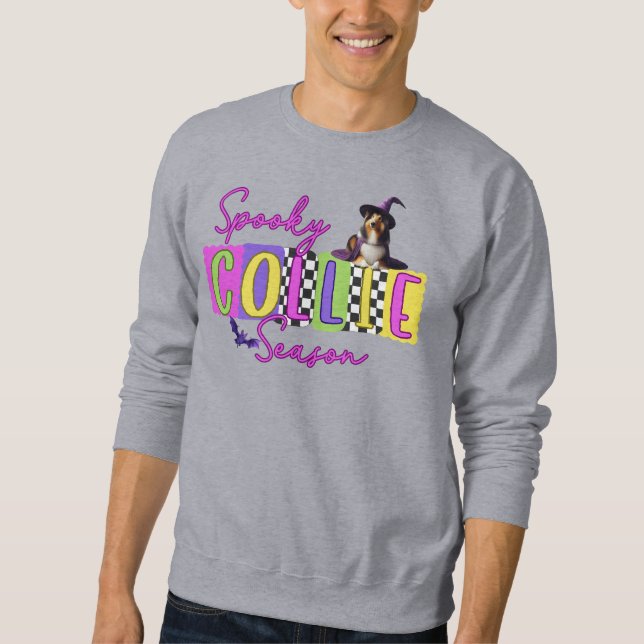 Spooky Collie Halloween  Sweatshirt (Front)