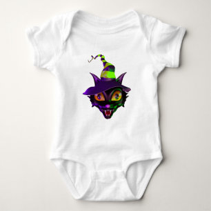 Spooky Colourful Cat Baby Bodysuit
