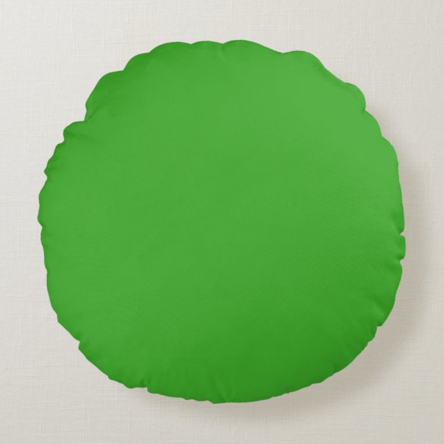 Spooky Colours - Bright Green Round Pillow (Front)