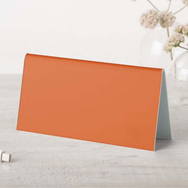 Spooky Colours - Deep Orange Table Tent Sign (In SItu (Table))