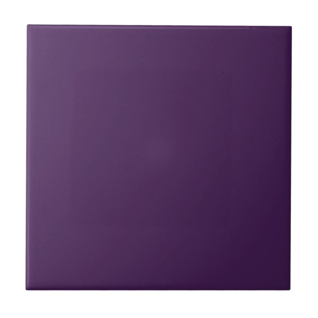 Spooky Colours - Deep Purple Ceramic Tile (Front)