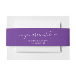 Spooky Colours - Purple Invitation Belly Band