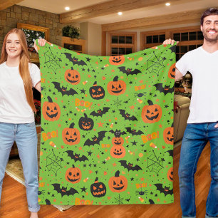 Spooky Comfort Cute And Cosy Halloween Themed Fleece Blanket
