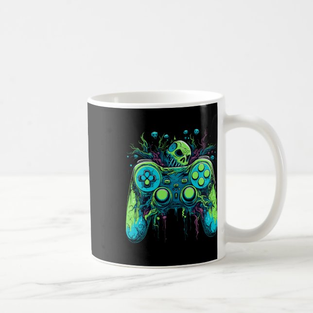 Spooky Cool Gaming Controller Video Game 1  Coffee Mug (Right)