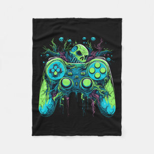 Spooky Cool Gaming Controller Video Game 1 Fleece Blanket