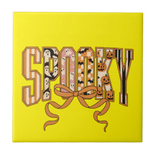 Spooky Coquette Halloween Aesthetic-66166 Ceramic Tile