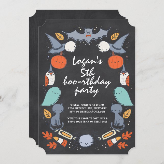 Spooky Costume Birthday Party Invitation (Front/Back)