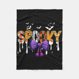 Spooky Costume Bow Tie Colourful Costume Halloween Fleece Blanket