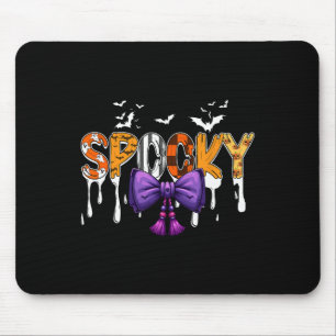 Spooky Costume Bow Tie Colourful Costume Halloween Mouse Pad