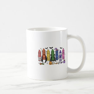 Spooky Crayon Halloween Teacher Trick Or Teach Fun Coffee Mug