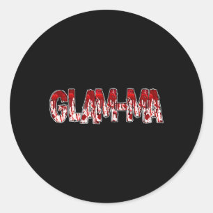 Spooky Creepy Grandma Glam-ma Halloween Costume Classic Round Sticker