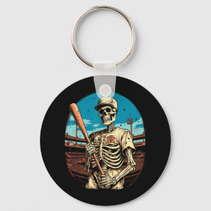 Spooky Creepy Sell Skeleton Halloween Men Boys Key Ring